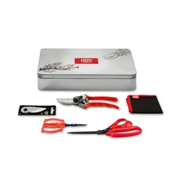 מזמרה FELCO פלקו 2 קיט מתנה כולל 2 סוגי מספריים להב תחליפי ומטלית
