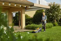 מכסחת דשא נטענת דחיפה 38 סמ קולקטור 140 + 2 סוללות 4 אמפר סטיגה