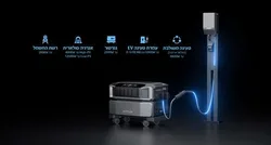 סט ממיר מתח ECOFLOW DELTA PRO ULTRA 6900W כולל סוללת הרחבה 6KWH