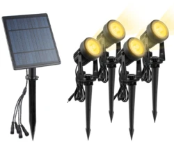 סט 4 תאורת גינה דוקרן סולאריות NEWTEC AL22 RGB